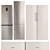 Atlant Refrigerator Set: Side-by-Side & Double Door 3D model small image 7