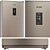 Atlant Refrigerator Set: Side-by-Side & Double Door 3D model small image 8