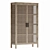 Rustic Rattan Storage Cabinet 3D model small image 1