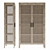 Rustic Rattan Storage Cabinet 3D model small image 2