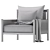 Coco Republic Architect Outdoor Chair: Sleek Design for Outdoor Relaxation 3D model small image 5