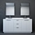 Modern Double Vanity with Larsen Design 3D model small image 1