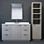 Luxury Modern Larsen Extra-Wide Vanity 3D model small image 1