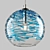 Swirling Aqua Glass Pendant 3D model small image 2