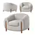 Cozy Modern Ingrid Chair 3D model small image 1