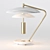 Handcrafted Brass Desk Lamp with Adjustable Cover 3D model small image 2