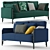 Modern Wiener GTV Jannis Sofa 3D model small image 2