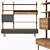 Bruni Shelving Unit with Drawers 3D model small image 1