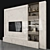 Modern TV Wall Shelf Set with 55" TV 3D model small image 2