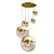 Gilded 5-Light Hanging Mirror Ball 3D model small image 2
