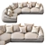 Luxurious ILARIA Corner Sofa 3D model small image 3