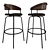 Sleek Steel Bar Stool 3D model small image 8