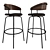 Sleek Steel Bar Stool 3D model small image 9