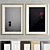 Modern Art Frame: A13 - 2 Frames with 6 Material Options - 50x70 cm 3D model small image 1