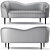 Ritz Velvet Loveseat: Elegant and Versatile 3D model small image 5