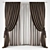 Elegant Curtain Set 3D model small image 1