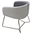 Halmar Pivot - Stylish and Compact Chair 3D model small image 3