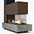 Modern Electric Fireplace 3D model small image 3