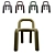 Mustache Bold Chair: Modern Elegance for Any Space 3D model small image 3