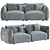 Elegant Dion 3 Seater Sofa 3D model small image 2