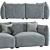 Elegant Dion 3 Seater Sofa 3D model small image 4