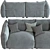 Elegant Dion 3 Seater Sofa 3D model small image 6