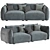 Elegant Dion 3 Seater Sofa 3D model small image 10
