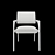 Elegant Arches Dining Chair 3D model small image 5