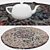 Round Carpets Set - Stylish and Versatile 3D model small image 3