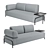 Modern Compo 3-Seater Sofa 3D model small image 2