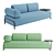 Modern Compo 3-Seater Sofa 3D model small image 3