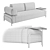 Modern Compo 3-Seater Sofa 3D model small image 4