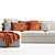 Sophie Minimalist Sofa: Modern Elegance for Any Space 3D model small image 4