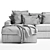 Sophie Minimalist Sofa: Modern Elegance for Any Space 3D model small image 5