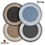 Navy Wool Rug Set - 7' Round 3D model small image 1