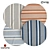 Higgs Beige/Blue Striped Indoor/Outdoor Rug Set 3D model small image 1