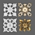 Elegant Decorative Wall Rosettes 3D model small image 1