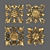 Elegant Decorative Wall Rosettes 3D model small image 3