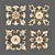 Elegant Decorative Wall Rosettes 3D model small image 4