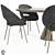 Contemporary Cling Dining Set 3D model small image 2