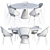 Contemporary Cling Dining Set 3D model small image 4