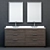 Modern Machinto Double Vanity: Sleek, Functional Design 3D model small image 4