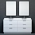 RH Modern Machinto Double Vanity2 3D model small image 1