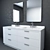 RH Modern Machinto Double Vanity2 3D model small image 2