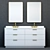 RH Modern Machinto Double Vanity2 3D model small image 4