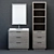 Sleek and Modern RH Machinto Vanity 3D model small image 1