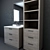 Sleek and Modern RH Machinto Vanity 3D model small image 2