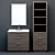 Sleek and Modern RH Machinto Vanity 3D model small image 4