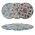 Versatile Round Carpets Set 3D model small image 1