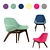  Modern Fabric Chair - 6 Color Options 3D model small image 2